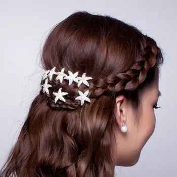 5шт Уникален Цвете за Декорация За Коса Hairwear Сватба Сватбени Принцеса Crystal Silver-Цвят U-Образна Родословни Шапки Шипове За Коса на Пръчки